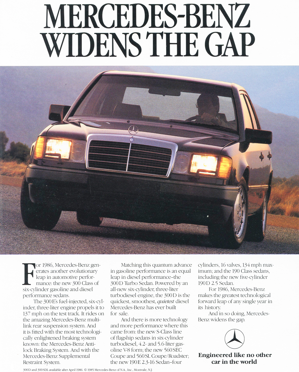 1986 Mercedes Auto Advertising
